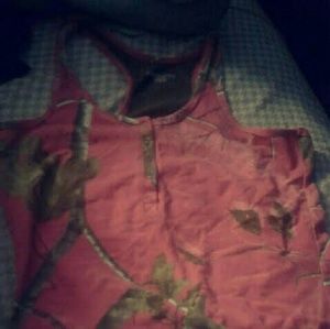 Pink camouflage tank top